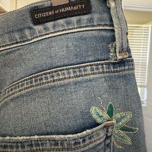 Citizens Of Humanity Blue Embroidered Women's Jeans